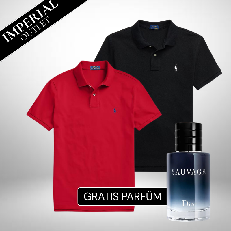 Ralph Lauren Set: 2 Polo-Shirts – Gratis Dior Sauvage (100ml)