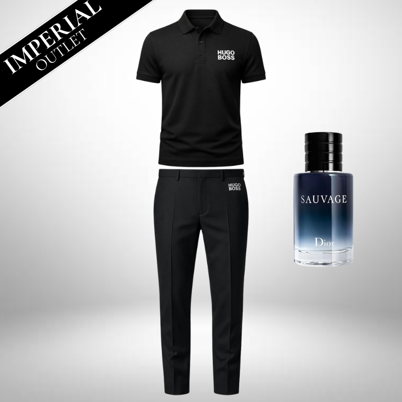 HUGO BOSS Set: Polo-Shirt + Anzughose – Dior Sauvage (100ml) Gratis dazu!