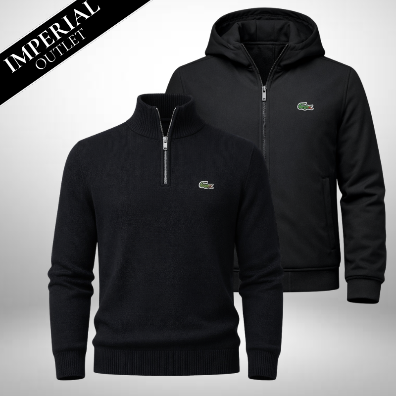 LACOSTE Set: Half-Zip Pullover + Winterjacke