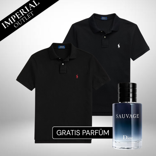 Ralph Lauren Set: 2 Polo-Shirts – Gratis Dior Sauvage (100ml)
