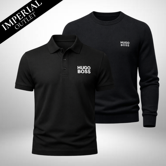 HUGO BOSS Set: Polo-Shirt + Pullover