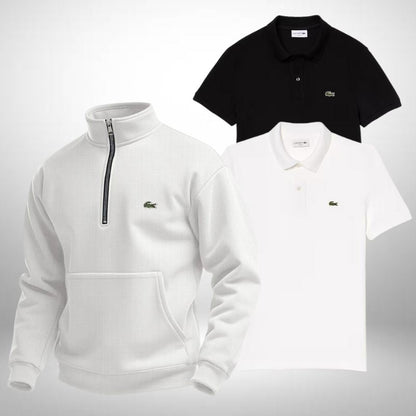 Set Lacoste – 1 Pullover & 2 Poloshirts Klassisch und Stilvoll