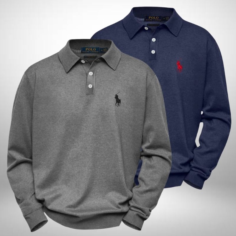 Set 2 Ralph Lauren Poloshirts mit Langarm – Klassisch und Bequem