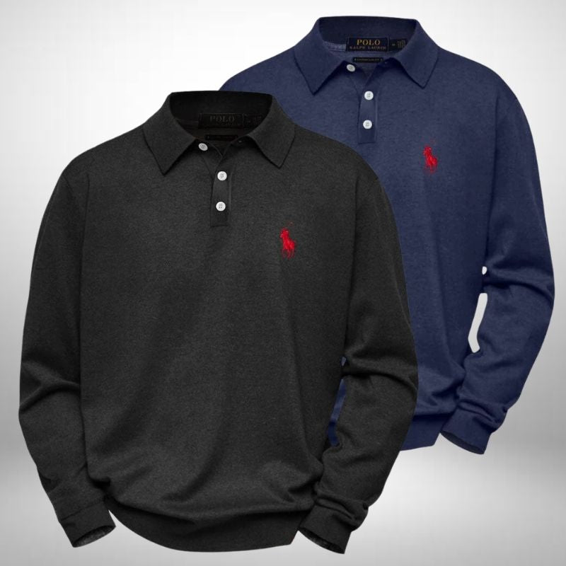 Set 2 Ralph Lauren Poloshirts mit Langarm – Klassisch und Bequem