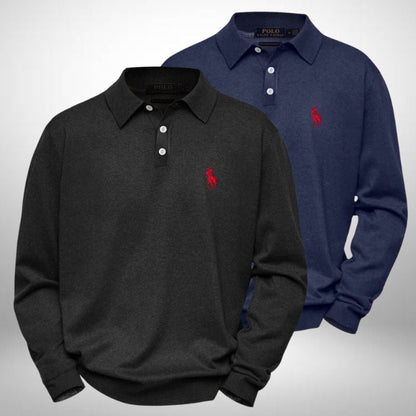 Set 2 Ralph Lauren Poloshirts mit Langarm – Klassisch und Bequem