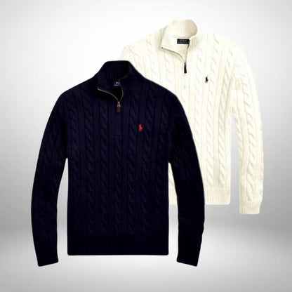 Set 2 Ralph Lauren Half Zip Pullover aus Strick – Komfortabel und Elegant
