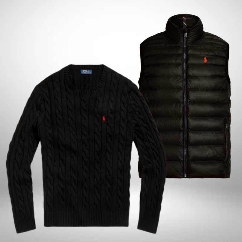Set Ralph Lauren – Strickpullover & Weste für Eleganz und Komfort